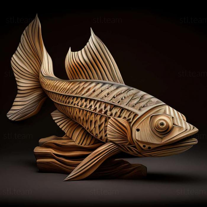 3D model Striped  tailed aphiosemion fish (STL)